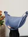 Nylon Crescent Crossbody Bag 
